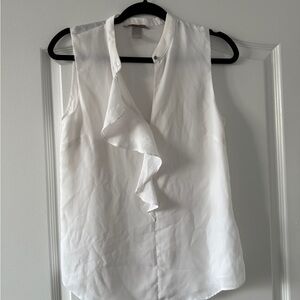 H&M White Sleeveless Blouse
